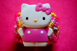 &ldquo;Hello Kitty ♥ Daisy&rdquo; cuff I made for Debbie :)