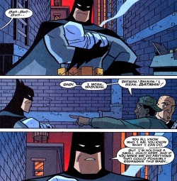 shityeahh:  miss-mgann:  DCAU muggers are the nicest muggers. -Gotham Adventures #26  god batman don’t you have aNY IDEA HOW TO HOLD A BABY 