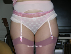 daddy75:  Since September, my Adult Baby Girl is not allowed to wear any cotton or satin panties directly on her bottom. She is allowed to wear either nothing, either diapers, either plastic or latex panties.