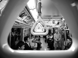 black-and-white:  Tokyo Subway - 4 (by Luca Rossini) 