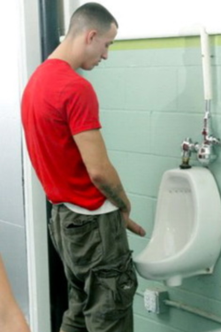 adirtyzdog:  str8menrule:  Many Real Men stand back from the urinal when pissing. Some, because their Cocks are so large. Some, to avoid the back-splash. And many - subconsciously and consciously - to show off their junk and bring out the faggot in any