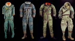 black-tangled-heart:  Evolution Of The Spacesuit All images taken fromÂ Spacesuits: The Smithsonian National Air and Space Museum Collection, by Amanda Young, photographs by Mark Avino 