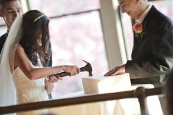 ayyeitskevinjohn:   Prior to the wedding, you gather a strong wooden wine box, a bottle of wine and two glasses. Then, also before the ceremony, you both sit down separately and write love notes to each other, explaining your feelings on the eve of your