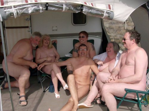 Mature nude couples camping
