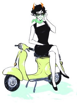 starrypier:  I was drawing a scooter and then kanaya 