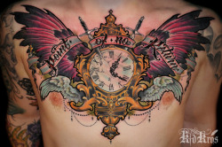 fuckyeahtattoos:  chest piece tattoo by Kid Kros http://www.facebook.com/kidkros 