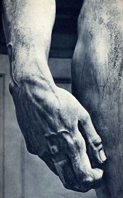 ambientclouds:  Michelangelo’s David Hand  