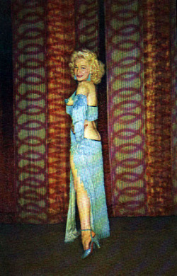  Mickey “Ginger” Jones..   in a uniquely revealing dance costume! As featured in the vintage ‘Burlesque Historical Company’ postcard series.. 