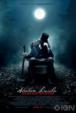 nikoriana:  Movie Poster of the Day: The first official one-sheets for the Tim Burton-produced, Timur Bekmambetov-directed adaptation of Seth Grahame-Smith’s Abraham Lincoln: Vampire Hunter have been released.Synopsis: Abraham Lincoln: Vampire Hunter