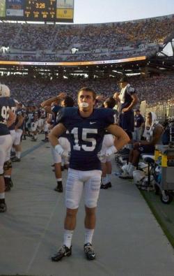 swaggyourteam:  Penn State University | Nittany Lions  That&rsquo;s a pretty gay stance..