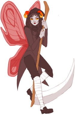 rumminov:  Several people suggested some kind of variant of “Grim Reaper Aradia”. I went with the human Grim Reaper concept rather than Lord English, and since the God Tier outfit was already pretty reaper-esque I just made it darker… haha hopefully