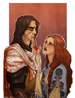 fuckyeahasoiaf:  Sandor and Sansa by ~Enife 