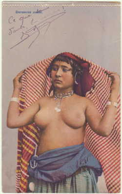 msbehavoyeur:  Arab Dancer Vintage Postcard from 1917 
