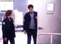  Other changes were made as they went along, and one scene bound to please fans turns out to have been improvised. When Mulder tries to persuade Scully that he wasn’t frightened during a bomb scare, she says, “I’ve seen your scared face.” “No