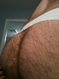 hairygooner:  Close-up… Yes, my ass is very furry #jockstrap