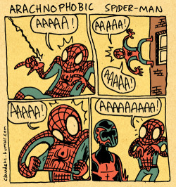 kateordie:  somewhereontheiceplanet:  Arachnophobic Spider-Man  In love with this! Link to source: Claudetc. 