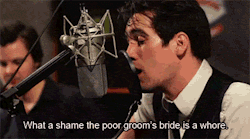 jameswilsonn:  Brendon Urie realizing he shouldn’t have just said “whore” during an on-air performance. 