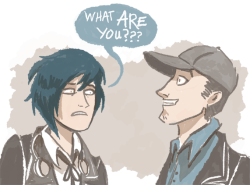 ryoji-baby:  cryptovolans:  started playing persona 3 the other daywhen you first meet junpei you can say “who are you” except I misread it as “WHAT ARE YOU” and HONESTLY, THAT SEEMED LIKE THE MORE APPROPRIATE RESPONSE…minato is just so bewildered