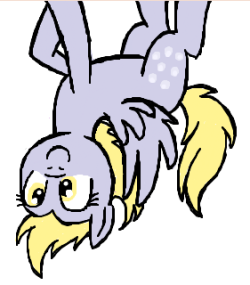 darlimondoll:  Celing Derpy done in iScribble Whatever you do do not flip her correctways it is terrifying  &lt;3