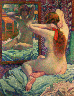 art-mirrors-art:  Théo van Rysselberghe - The red knot (1906) 