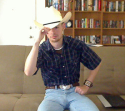 ksufraternitybrother:  SO FUCKING CUTE COWBOY!!!  KSU-Frat Guy:  Over 12,000 followers . More than 9,000 posts of jocks, cowboys, rednecks, military guys, and much more.   Follow me at: ksufraternitybrother.tumblr.com