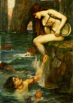 painted-quotes:  The Siren by John William Waterhouse  This is one of my TOP FAVOURITE ARTISTS EVER.
