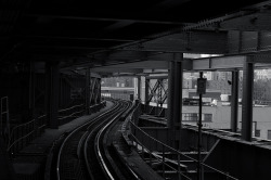 deshaunicus:  Around the Bend. I was in Queens yesterday, which required a lot more transferring between trains than I’d like. I snapped this while waiting for my second train of four. In other news, I’m thinking of doing a second book, of all black