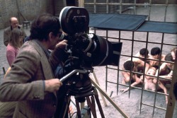 child-gore:   pier paolo pasolini, on the set of salo or 120 days of sodom (1975)  