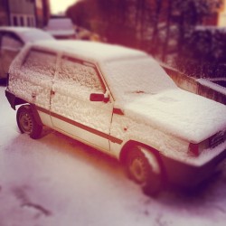 #neve#snow #Panda#Fiat#italy #padova  (Taken with instagram)