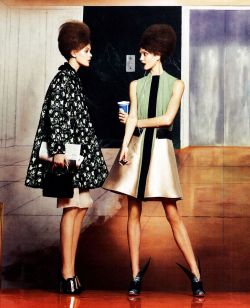 Frida Gustavsson and Karlie Kloss by Craig McDean for Vogue US March 2012