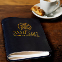 Leather Travel Journal Recreation of USA passport from 1920s to the 1940s