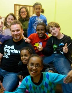 iseveryonelookingat-jeff:  : Last week our students wrote “Imaginary Tales from the Pearl Jam 20 Tour.” Yesterday, they got to read them to Jeff Ament. What a blast! :) (Thanks again for stopping by, Jeff!)  (source: 826 Seattle)  