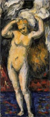 Paul Cezanne, Standing Bather, Drying Her Hair, 1869