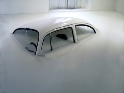 epic-humor:  dicknails: I still can’t get over the fact this is a sculpture on the floor and not a car submerged in milk
