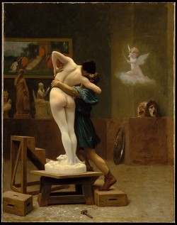  Jean-Léon Gérôme  (French, 1824–1904), Pygmalion and Galatea, ca. 1890 Gérôme executed both sculpted and painted variations on the theme of  Pygmalion and Galatea, as the tale is recounted in Ovid’s  “Metamorphoses.” All of those works depict