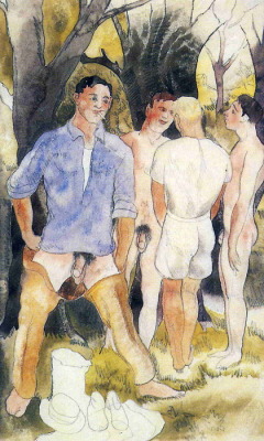 Charles Demuth, Four Male Figures, c. 1930