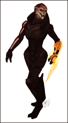 prettyredeyes:  taylorvasnormandy:  weissidian:  I always see people make human versions of some of the Turian characters I did it the other way around. Turian Femshep yesyes, kinda wanna try this with other races too. I really love drawing N7 armor oh