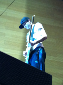 Tom during the sound check in Bournemouth :)