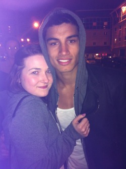 Me &amp; Siva. Cardiff. 23rd Feb 2012. For some reason I can&rsquo;t rotate it &ldquo;/