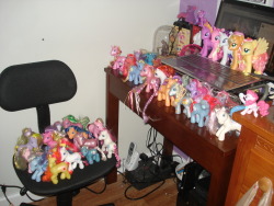 cklikestogame:  I got bored and decided to take my ponies out from storage because it’s going to be a year soon since I packed them away before I moved.Long story but my original collection from the 80s was given away without me knowing and since then
