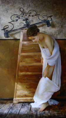serge-marshennikov:  067. 2006 the eternal lamp 70x40cm  Not Quite Naked: Model of the Day  Congratulations to the model and artist for creating this outstanding visual image. 