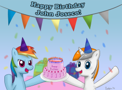 bakpony:  Happy Birthday JJ. I hope you will like it. You inspired me to start drawing, and im thankful for that.  Awwww!!! RD and Belle!!!! Thank you Bak!
