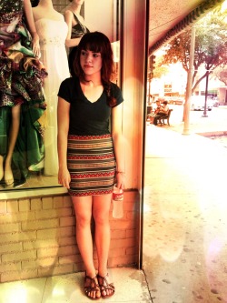 me, waiting in downtown mcallen for my prom dress (3/14/12)
