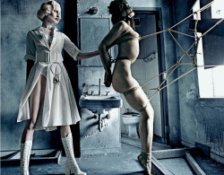 pussylequeer:  Karolina Kurkova and Crystal Renn photographed by Steven Klein for Interview, April 2012 