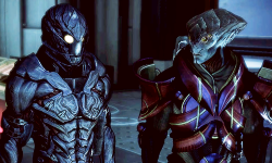 javik:   Shepard: … what?Javik: ಠಠ_ಠಠ  It was just as awkward as I thought it would be. 