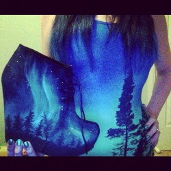 #blackmilkclothing northern lights dress and northern lights shoes! (Taken with instagram)