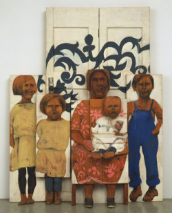 modernart1945-1980:  Marisol. The Family. painted wood and other materials. 1962. 