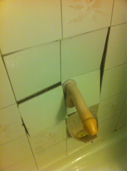 uhhhhhhhhhhhhh:  That awkward moment when you break the shower wall….
