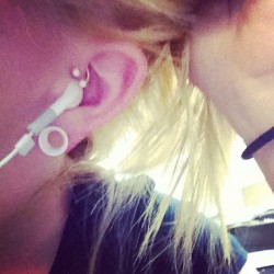 White gauge at da top #piercing #iphoneography #follow #like #igers #ig #instagood #instagrove #instagrove #iphonesia #girl #teen #plugs #holes #gauges #blonde #hair #spring #kentucky (Taken with instagram)