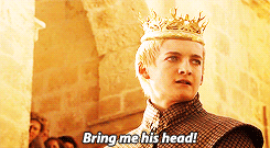 previouslysirlestrange:  Joffrey turned back to the crowd and said, “But they have the soft hearts of women. So long as I am your king, treason shall never go unpunished. Ser Ilyn, bring me his head!” The crowd roared, and Arya felt the statue of